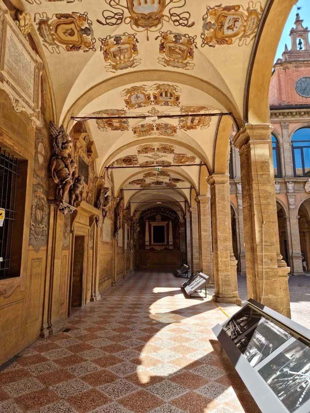 Archiginnasio of Bologna Courtyard, Italy