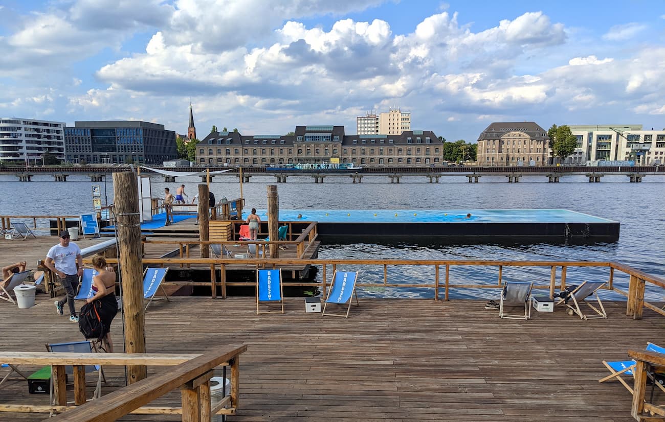 Badeschiff floating pool, Berlin