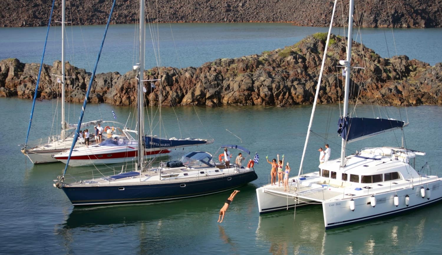 Catamaran Cruise, Santorini