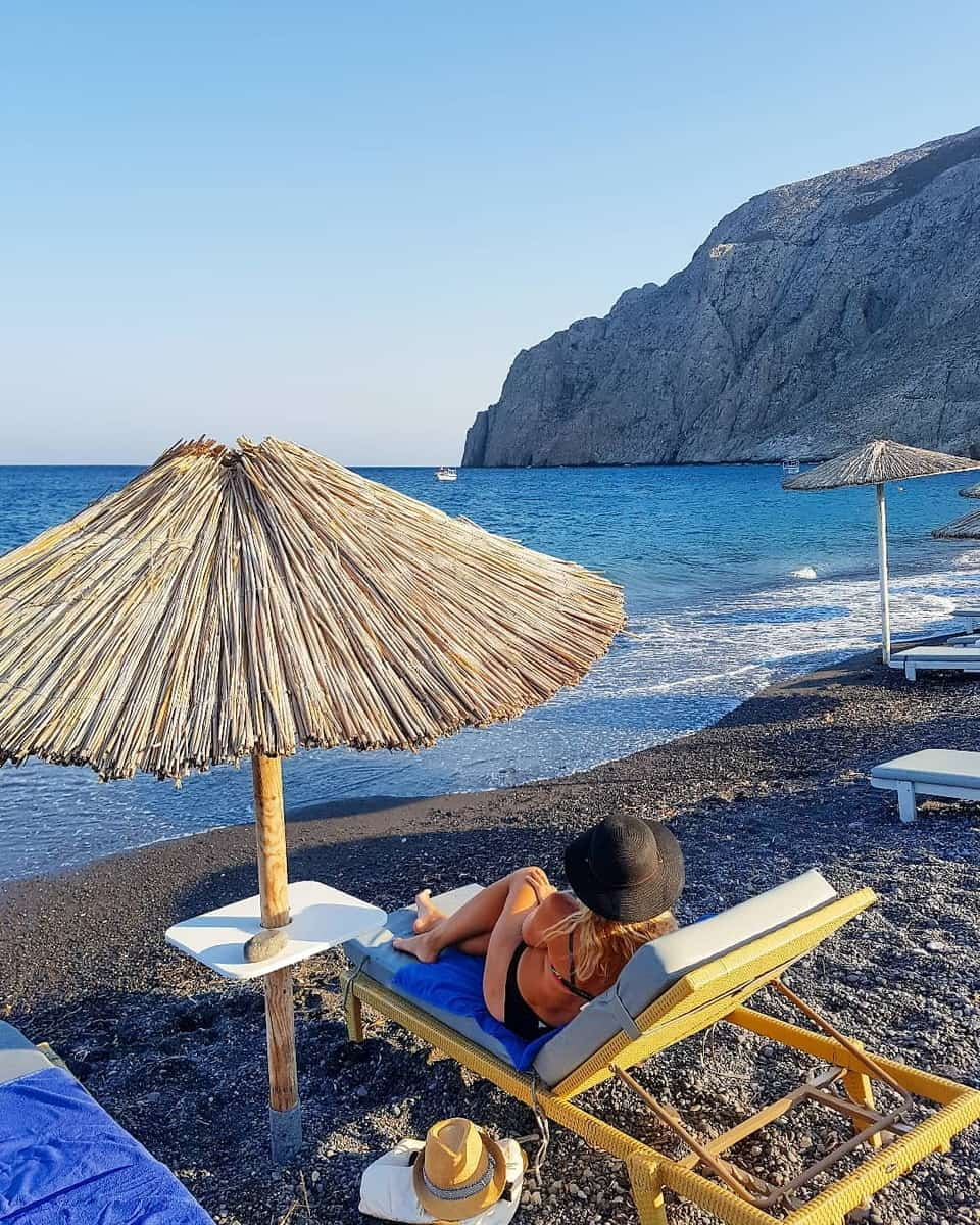 Kamari beach, Thira