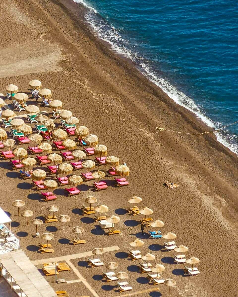 Perissa beach, Thira