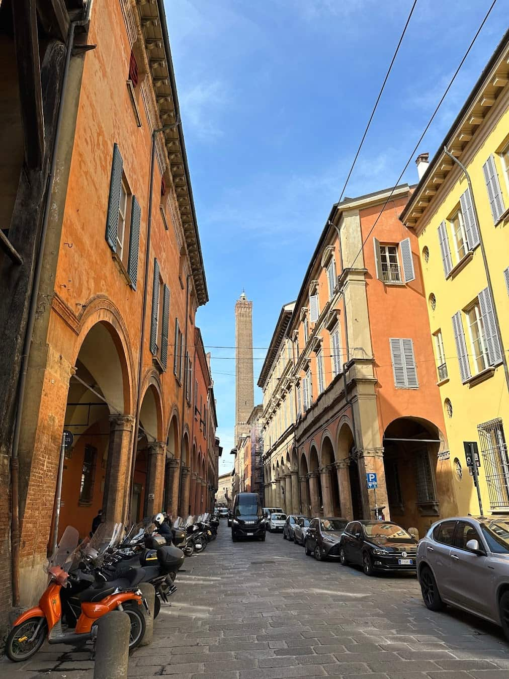 Streets Near Asinelli Tower, Italy