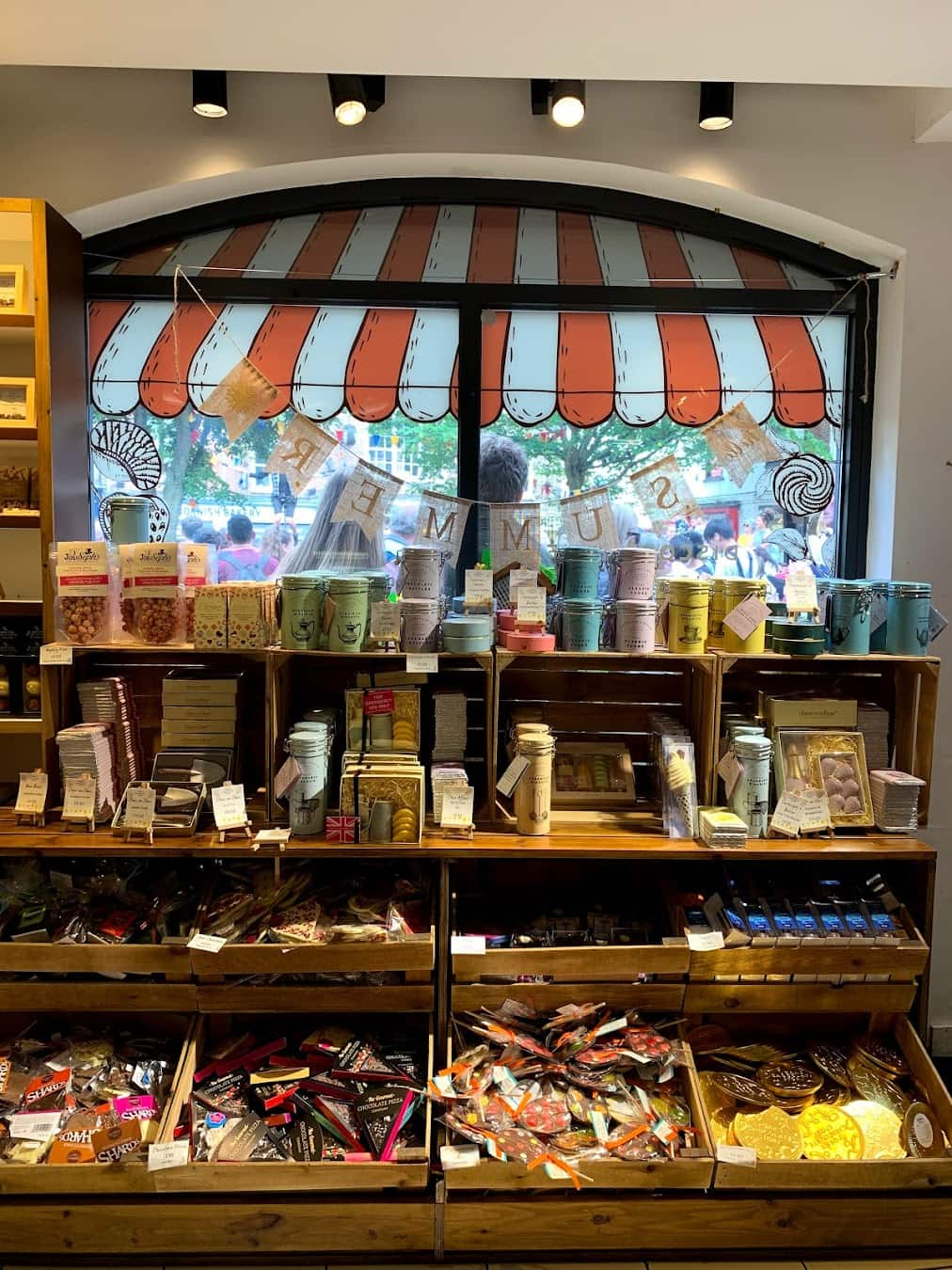 York's Chocolate Story Shelf With Chocolate, England