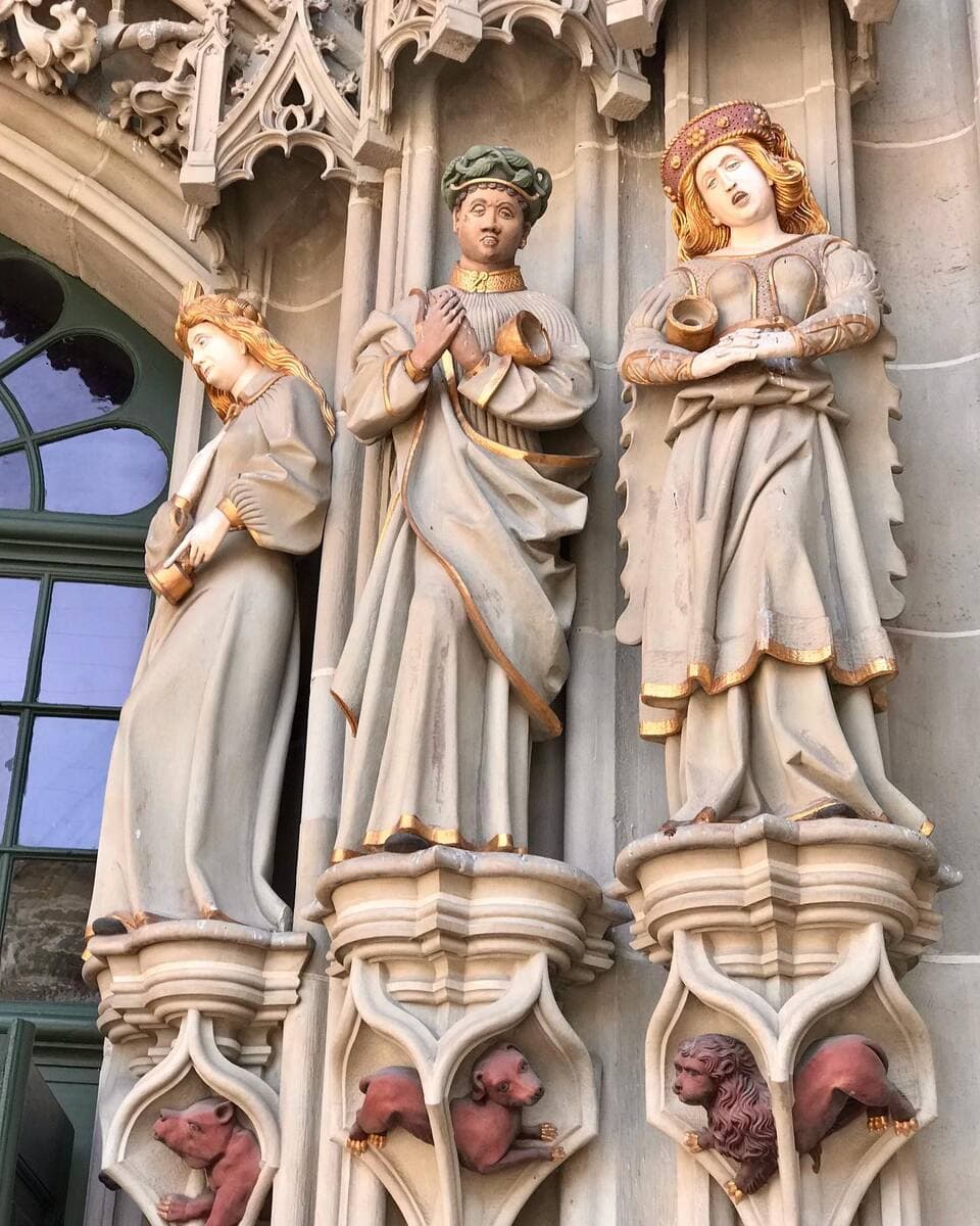 Statues in the Cathedral, Berner Münster, Bern