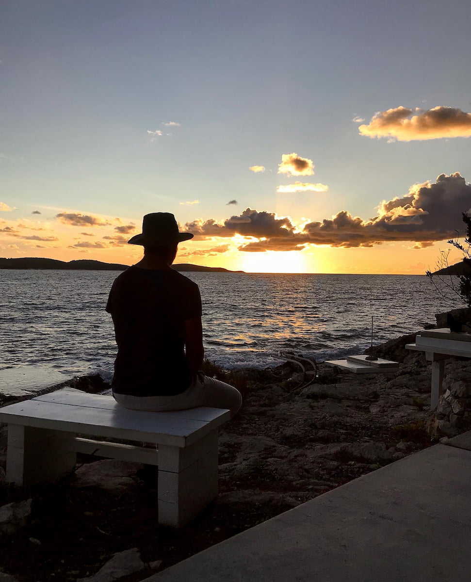 Hvar Island, Sunset on the coast