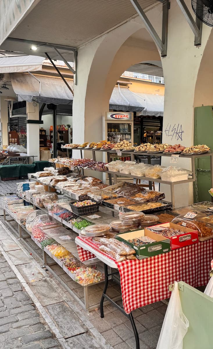 Dried fruit department, Kapani Markets