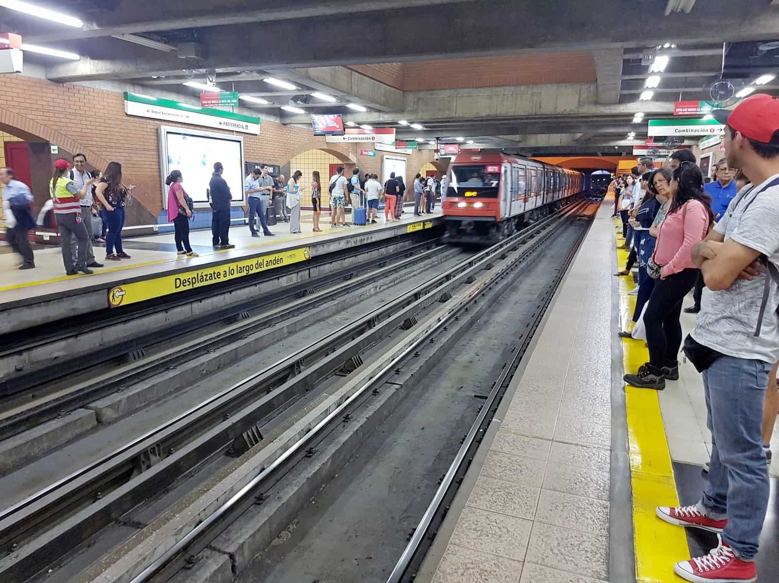 Santiago's Baquedano Metro Station