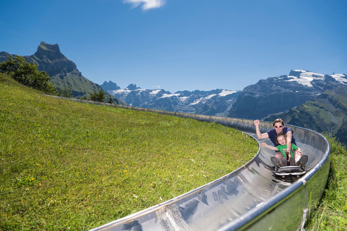 Summer Toboggan run on Brunni, Engelberg Summer Toboggan run on Brunni, Engelberg