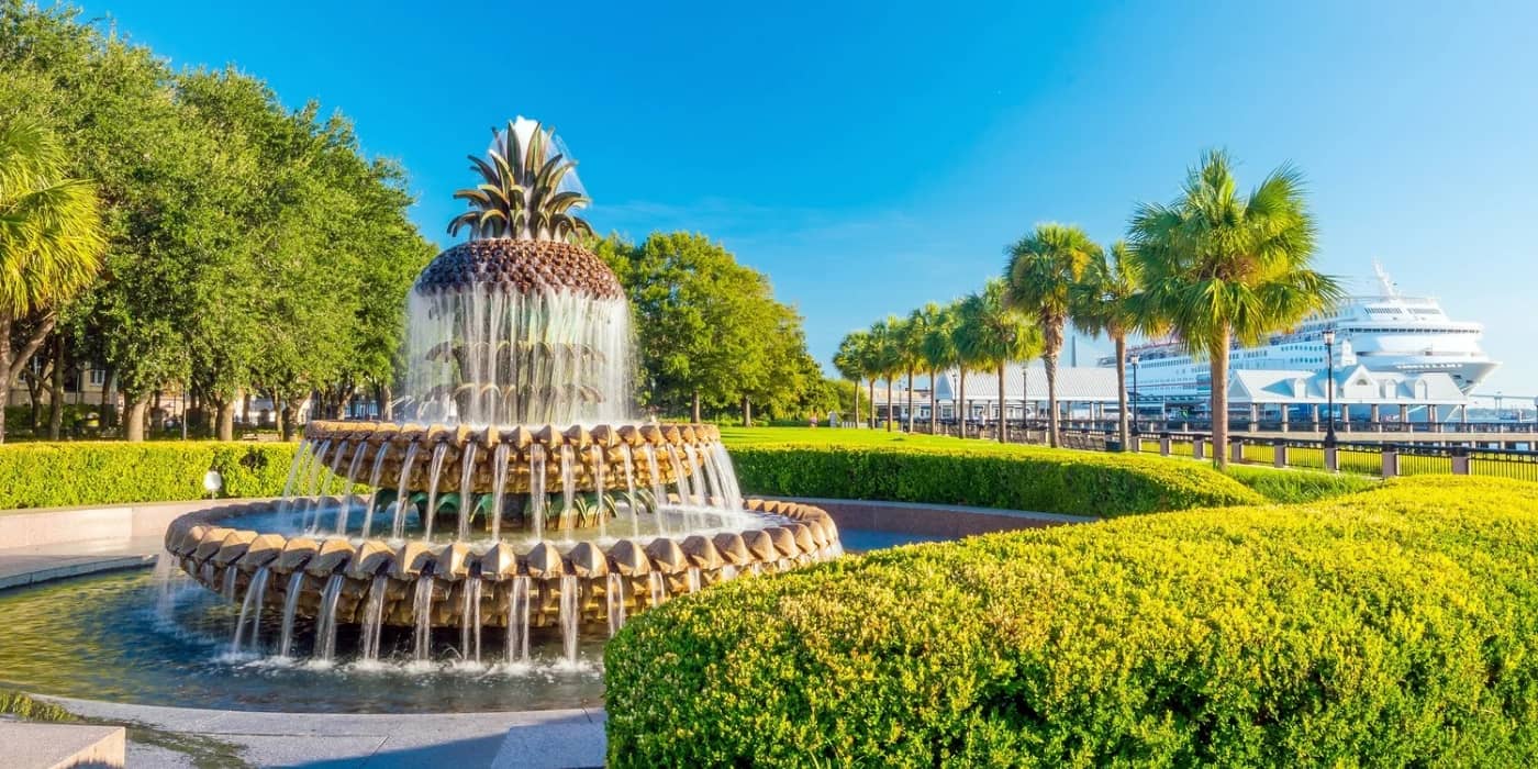Waterfront Park & Pineapple Fountain, Charleston Waterfront Park & Pineapple Fountain, Charleston
